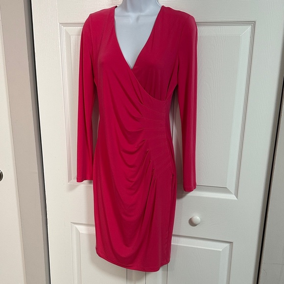 Calvin Klein Dresses & Skirts - Calvin Klein Vibrant Pink Long Sleeve Dress